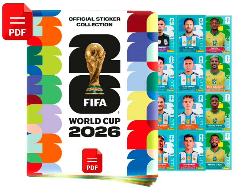 Pack figurinhas Copa 2026 em PDF