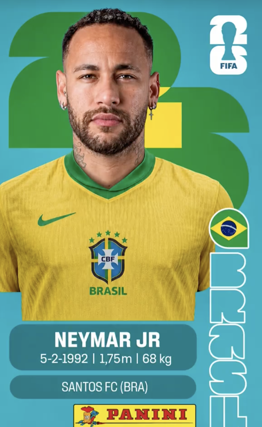 Figurinha Neymar Jr - Brasil